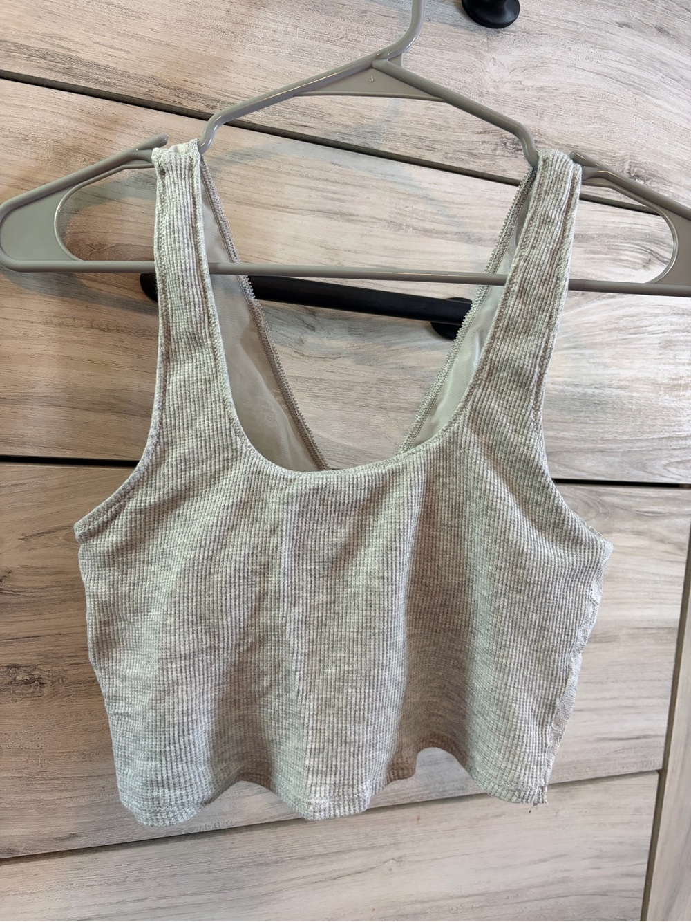 aerie grey bralette lace back S
